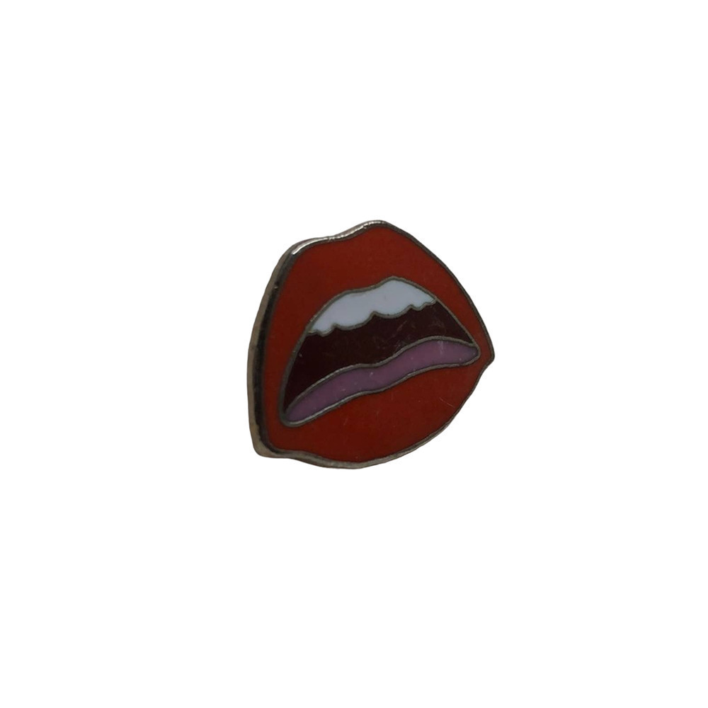 Enamel Pin Open Mouth Lips Teeth Tongue Enamel Pin